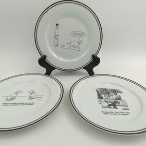 3 Excellent Condition The New Yorker Dog Cartoon Cheese Plates 1990, 2005, 2000